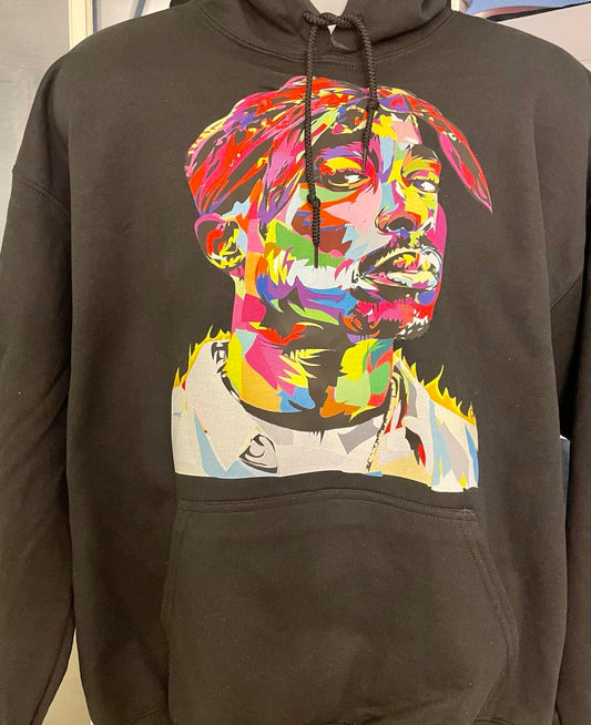 MELANIN WORLD-TUPAC 3D PAINT HOODIE