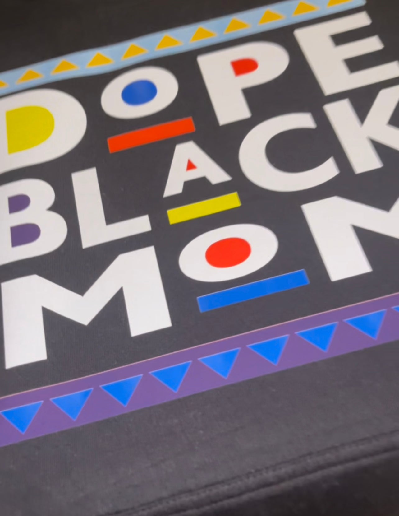 DOPE BLACK MOM T-SHIRT ( WHITE LETTERS )