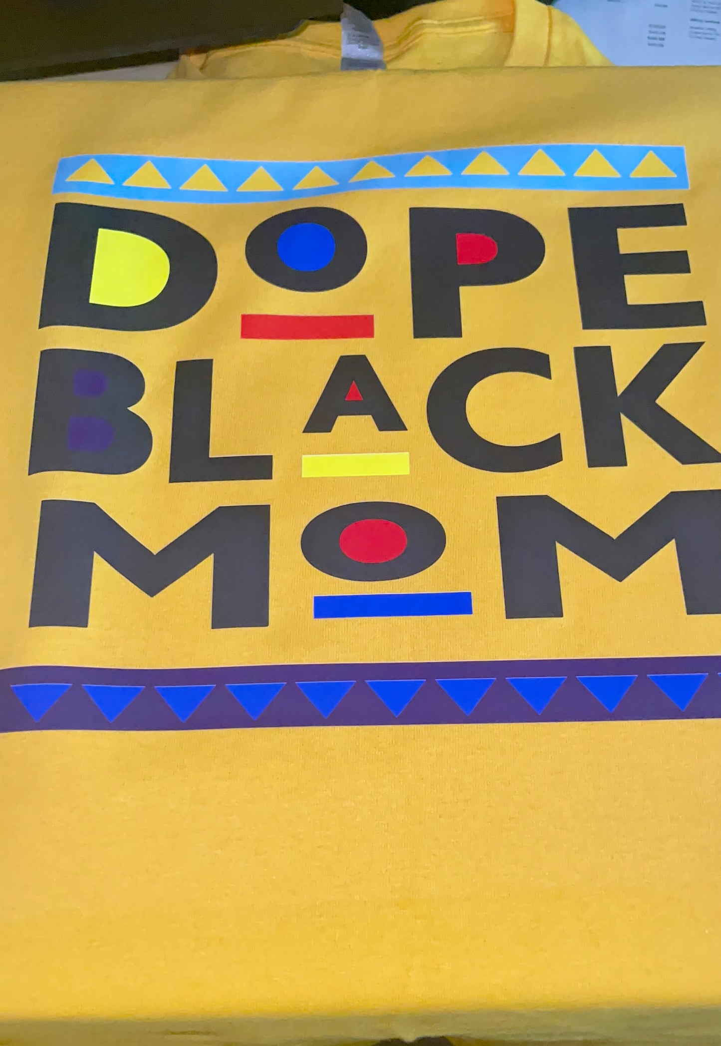 DOPE BLACK MOM T-SHIRT ( BLACK LETTERS )