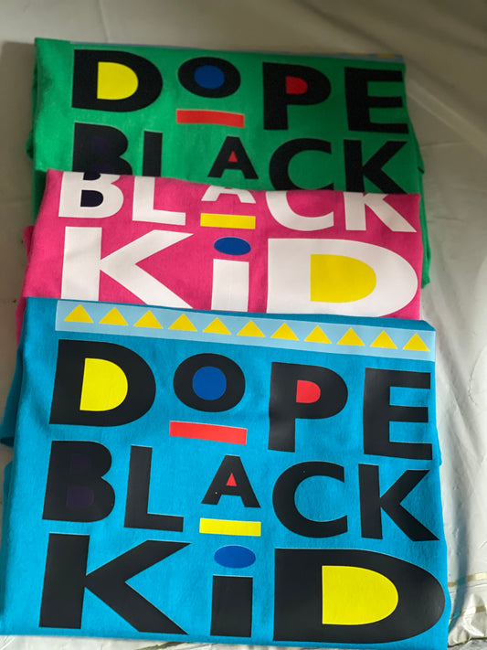 MELANIN WORLD- DOPE BLACK KID Variety Styles ( BLACK LETTERS )