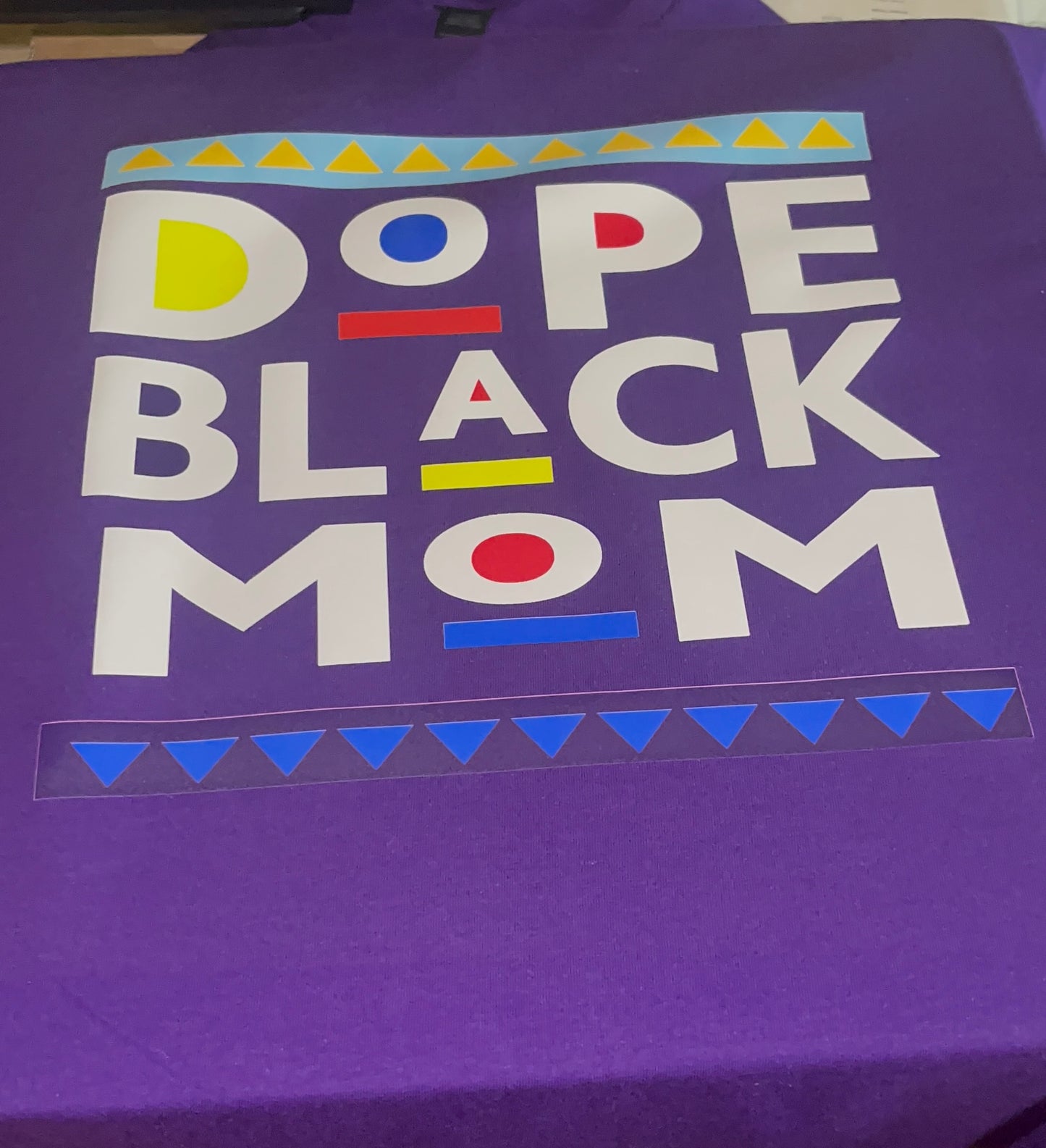 DOPE BLACK MOM T-SHIRT ( WHITE LETTERS )