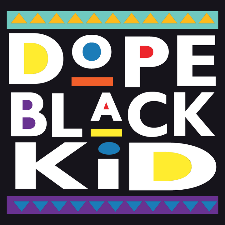 MELANIN WORLD- DOPE BLACK KID Variety Styles ( WHITE LETTERS )