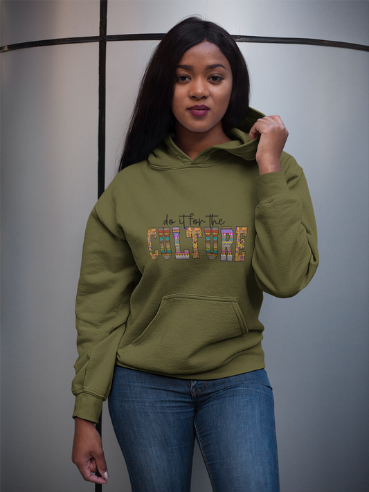 MELANIN WORLD -DO it FOR THE CULTURE-HOODIE (BLK LETTERS)