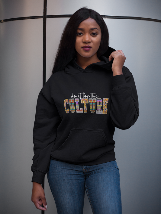 MELANIN WORLD -DO it FOR THE CULTURE- HOODIE (WHT LETTERS)