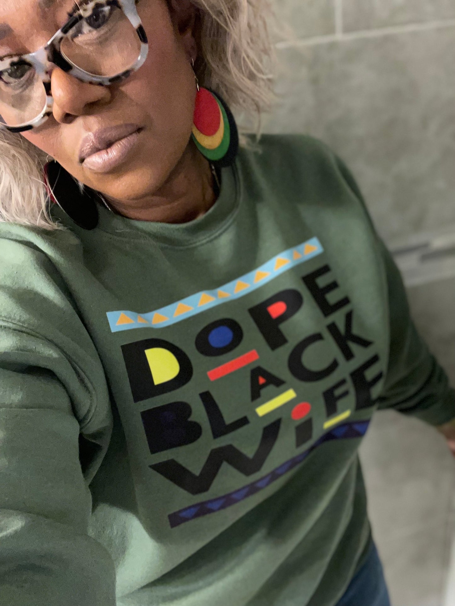 DOPE BLACK WIFE HOODIE ( BLK LETTERS )