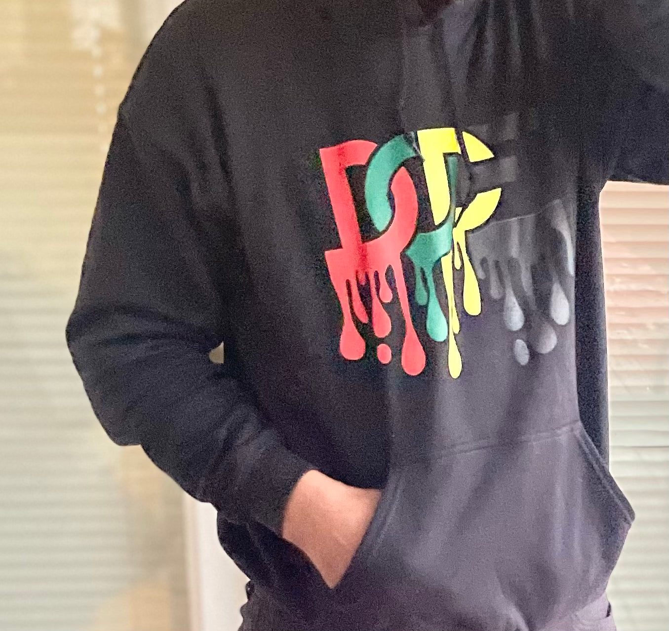 MELANIN WORLD-DOPE AFRICA PAINT DRIP HOODIE