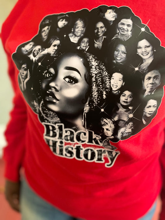 MELANIN WORLD-BLACK HISTORY FEMALES SWEATSHIRT